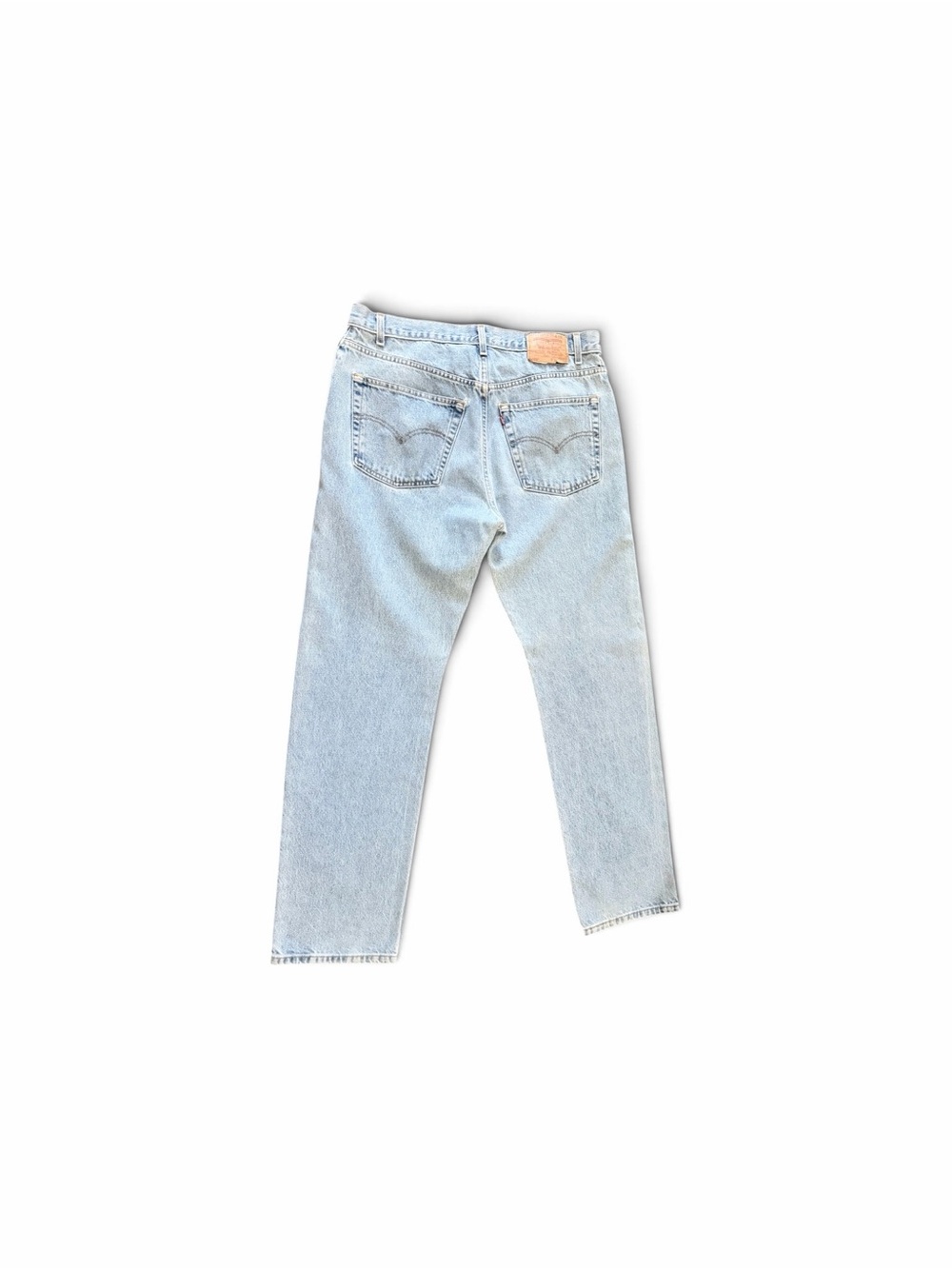 VINATGE 505Levi’s Men’s Light Wash Light Blue Straight Button Jeans 38W ,34L - Picture 6 of 7
